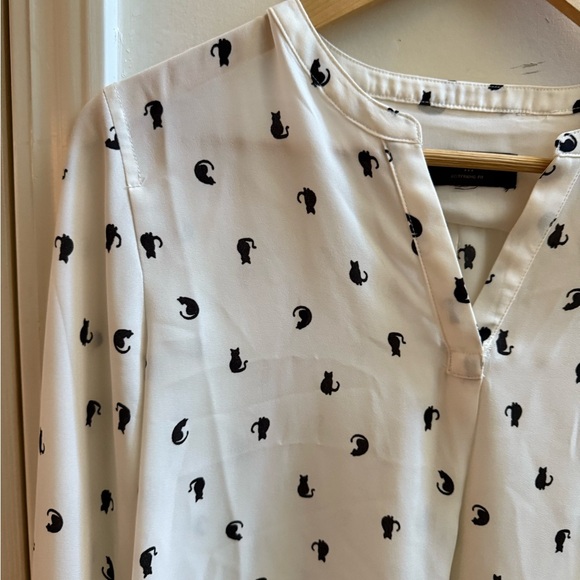 New Banana Republic Black Cat Blouse - Picture 3 of 8